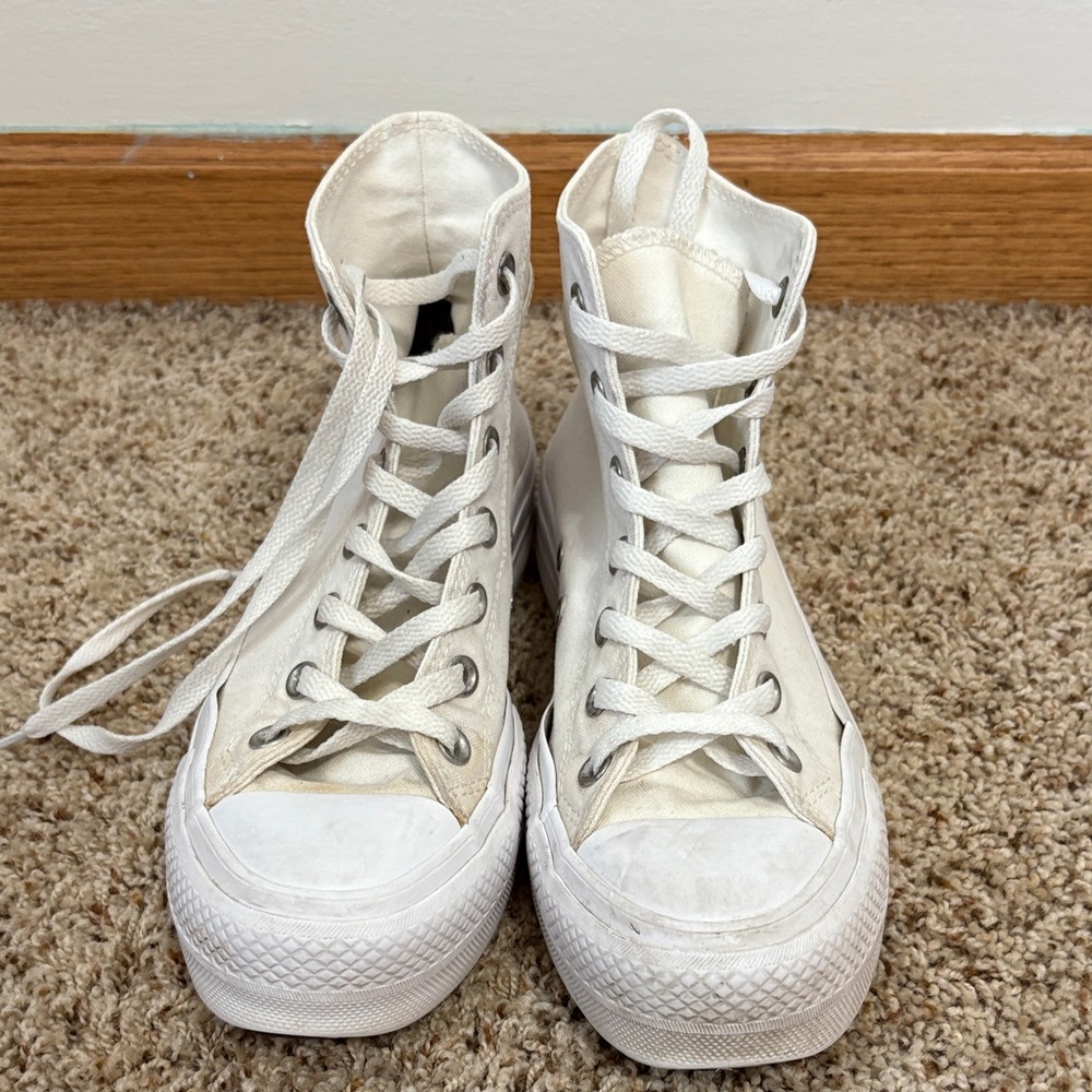 Converse White High-Top Sneakers